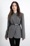 Yüksek Yaka Blazer Ceket 269013 - GRİ
