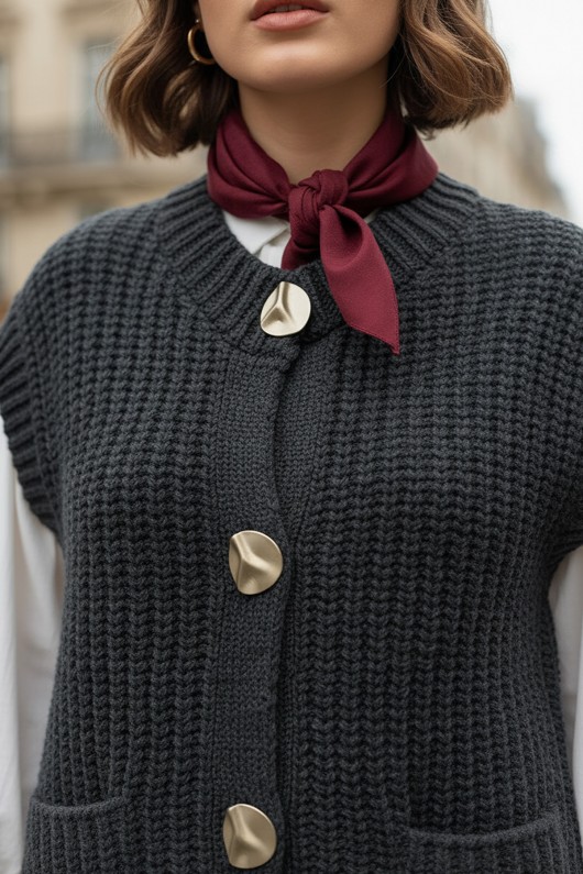 Premium Triko Yelek 3005 - ANTRASİT