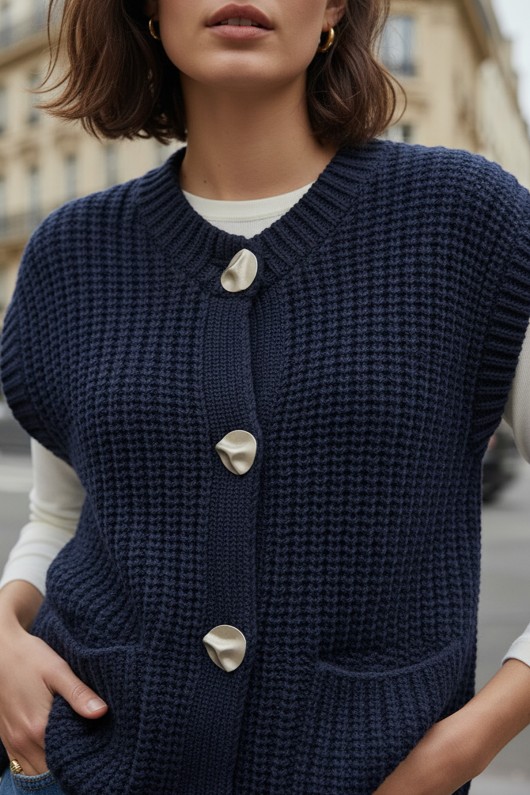 Premium Triko Yelek 3005 - LACİVERT