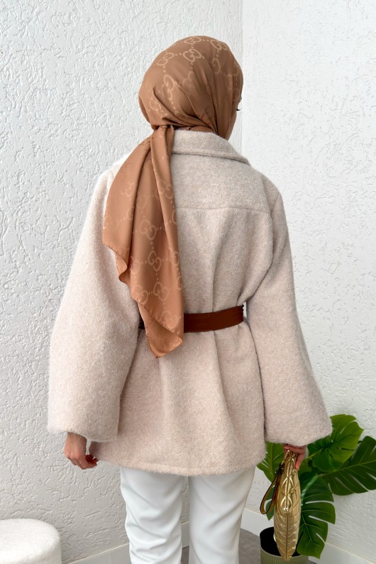 Balon Kol Kuşaklı Kaban 3022 - TAŞ RENGİ