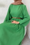 Kloş Etekli Keten Takım 31287 - YEŞİL