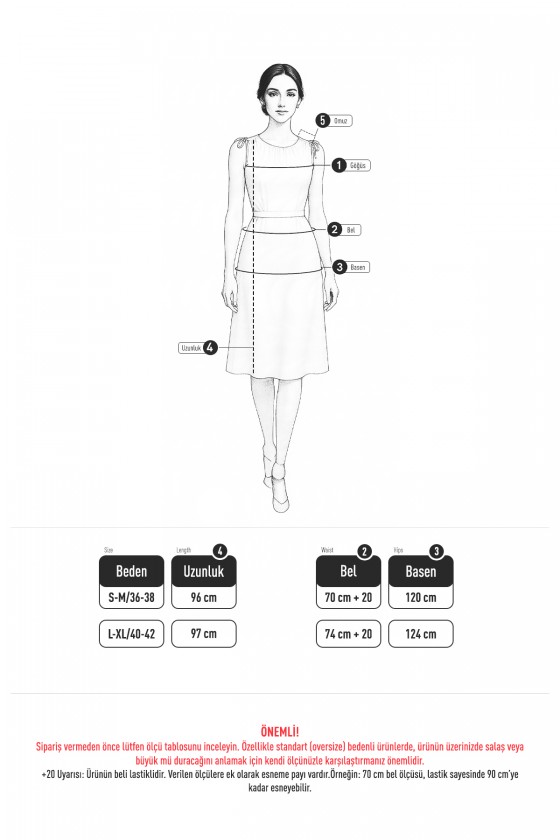 2007 Puf Scuba Kloş Etek - LACİVERT