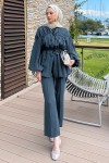 Büzgülü Tencel Takım 41275 - İNDİGO Büzgülü Tencel Takım 41275 - İNDİGO