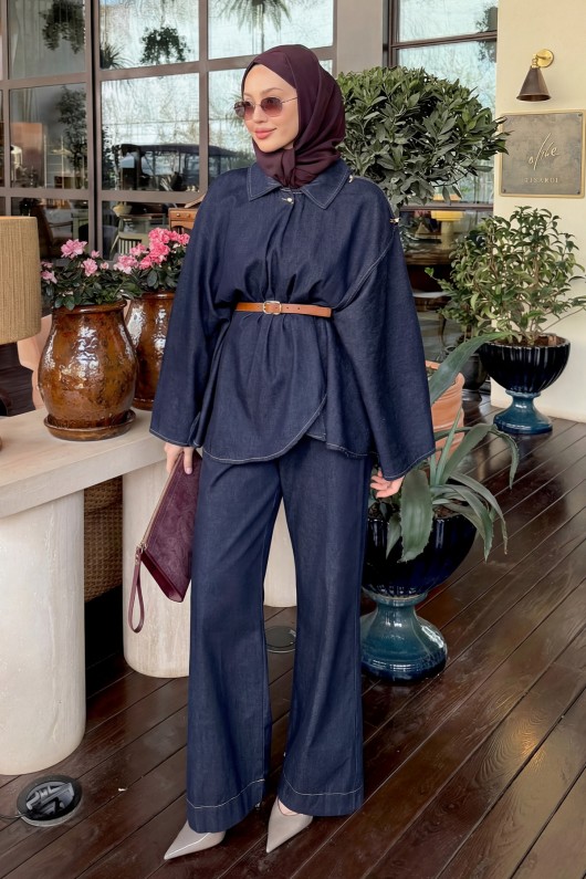 Pançolu Denim Takım 41568 - KOYU MAVİ