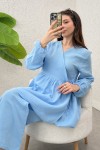 Çapraz Bağlamalı Kimono Takım 43457 - MAVİ