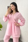 Çapraz Bağlamalı Kimono Takım 43457 - PEMBE