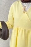 Çapraz Bağlamalı Kimono Takım 43457 - SARI