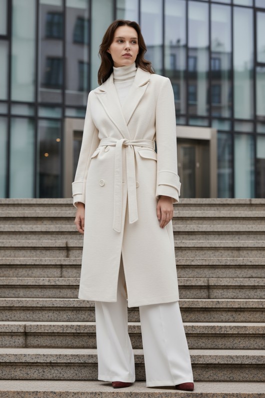 Cep Kapaklı Kaşe Kaban 51008 - BEJ Cep Kapaklı Kaşe Kaban 51008 - BEJ