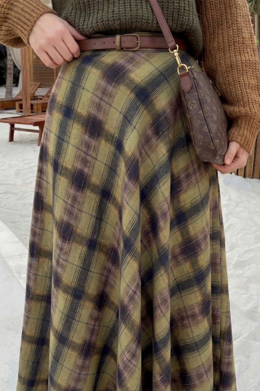 Cepli Ekose Etek 5273 - YEŞİL