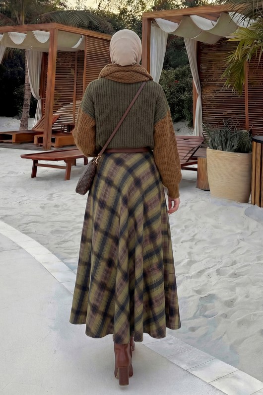 Cepli Ekose Etek 5273 - YEŞİL