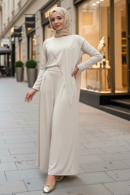 Oysho İkili Takım 5531 - TAŞ RENGİ