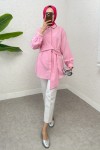 Büyük Kuşaklı Gömlek 5555 - PEMBE
