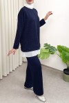Altı Pliseli Tunik Takım 58122 - LACİVERT