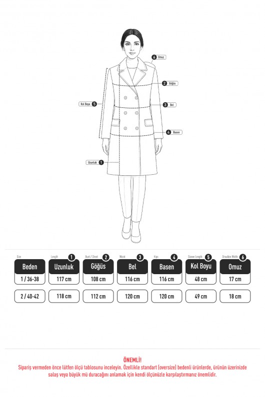 Kolları Kürklü Kaşe Kaban 5892 - TAŞ RENGİ