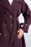 Arka Pile ve Düğme Detaylı Trençkot 5979 - MÜRDÜM