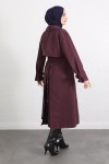 Arka Pile ve Düğme Detaylı Trençkot 5979 - MÜRDÜM