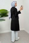Kolları Büzgü Detaylı Trençkot 61509 - SİYAH
