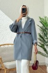 Tek Düğmeli Uzun Blazer Ceket 61529 - BUZ MAVİSİ Tek Düğmeli Uzun Blazer Ceket 61529 - BUZ MAVİSİ