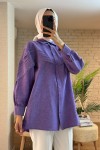 61631 Fisto Detaylı Tunik - MOR