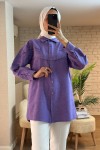 61631 Fisto Detaylı Tunik - MOR