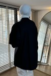 61631 Fisto Detaylı Tunik - SİYAH
