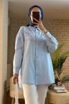 61631 Fisto Detaylı Tunik - BEBE MAVİSİ 61631 Fisto Detaylı Tunik - BEBE MAVİSİ