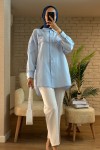 61631 Fisto Detaylı Tunik - BEBE MAVİSİ 61631 Fisto Detaylı Tunik - BEBE MAVİSİ