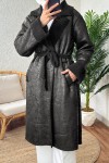 61667 İçi Peluşlu Uzun Manto - SİYAH 61667 İçi Peluşlu Uzun Manto - SİYAH