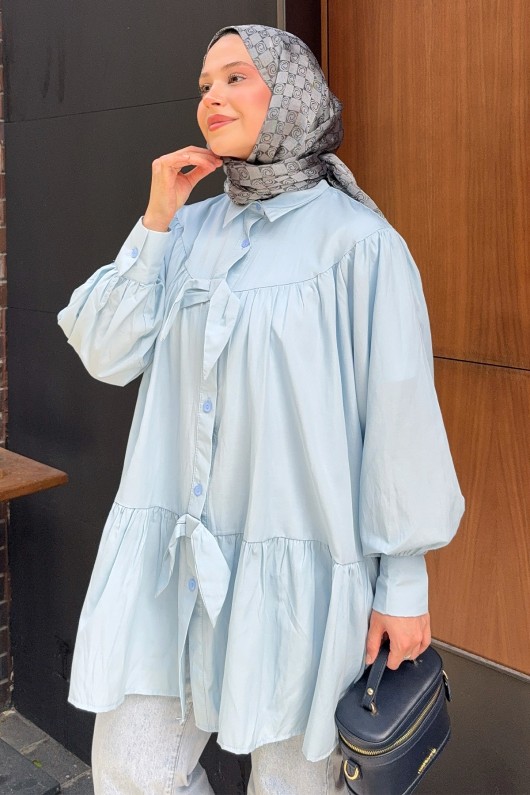 Fiyonklu Mevlana Tunik 6263 - BEBE MAVİSİ