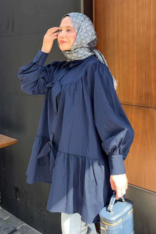 Fiyonklu Mevlana Tunik 6263 - LACİVERT