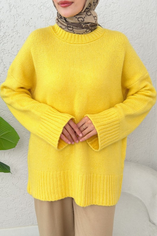 Salaş Örme Triko Kazak 70117 - SARI