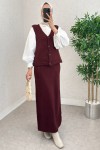 Triko Yelekli Takım 70136 - BORDO