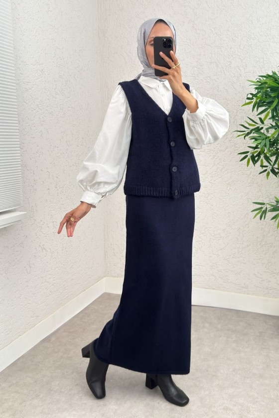 Triko Yelekli Takım 70136 - LACİVERT