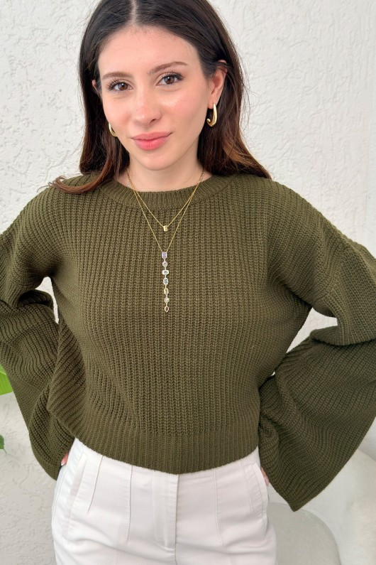 İspanyol Kol Crop Kazak 743 - HAKİ