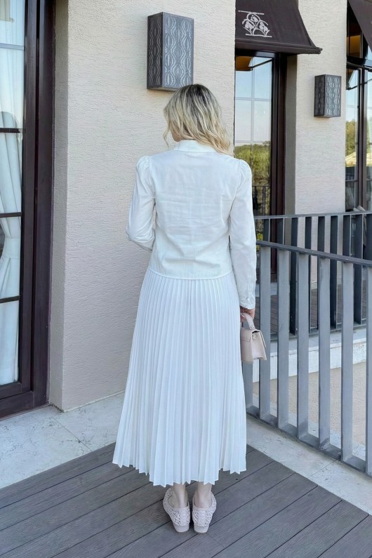 Önü Büzgü Detaylı Gömlek 81181 - TEREYAĞ SARISI Önü Büzgü Detaylı Gömlek 81181 - TEREYAĞ SARISI