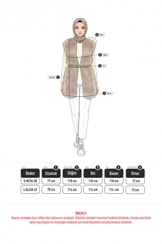 Leopar Desen Kemerli Yelek 8954 - KAHVERENGİ