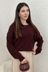 Süzene Nakışlı Triko Kazak 70056 - BORDO Süzene Nakışlı Triko Kazak 70056 - BORDO