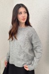 Süzene Nakışlı Triko Kazak 70056 - GRİ