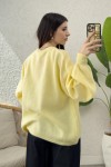 İp Bağcıklı Triko Hırka 70064 - SARI