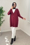 V Yaka Triko Hırka 0140214 - BORDO V Yaka Triko Hırka 0140214 - BORDO