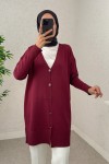 V Yaka Triko Hırka 0140214 - BORDO V Yaka Triko Hırka 0140214 - BORDO