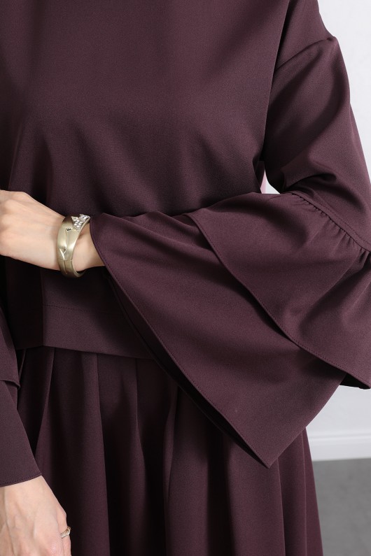 Volan Kollu Etekli Takım Y0075 - MÜRDÜM Volan Kollu Etekli Takım Y0075 - MÜRDÜM