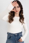 Parmak Geçirmeli Bluz Y2044 - EKRU