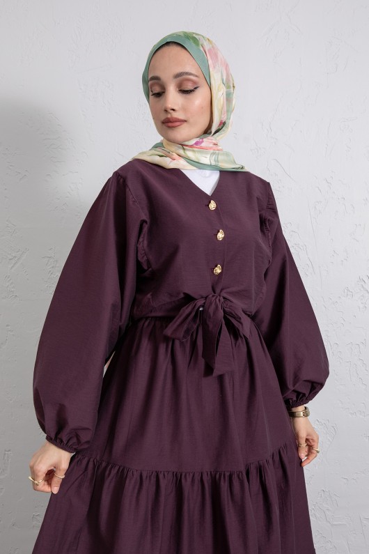 Bağlamalı Bluz Etek Takım Y0100 - MÜRDÜM